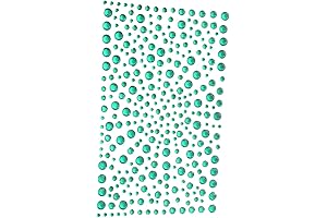 Decora Green Face Jewels Stick on Rhinestone Stickers