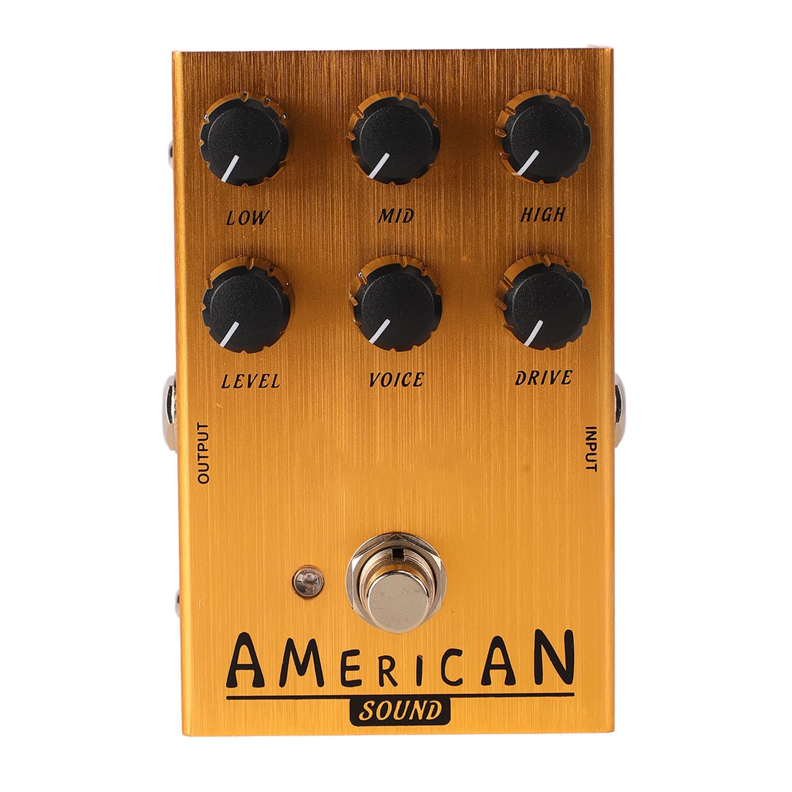 Pedal de Accionamiento de Efectos de Guitarra Eléctrica, Pedal de Distorsión Estructura Estable Buena Apariencia Aleación de Aluminio con 4 Pads para Interpretación de Guitarra
