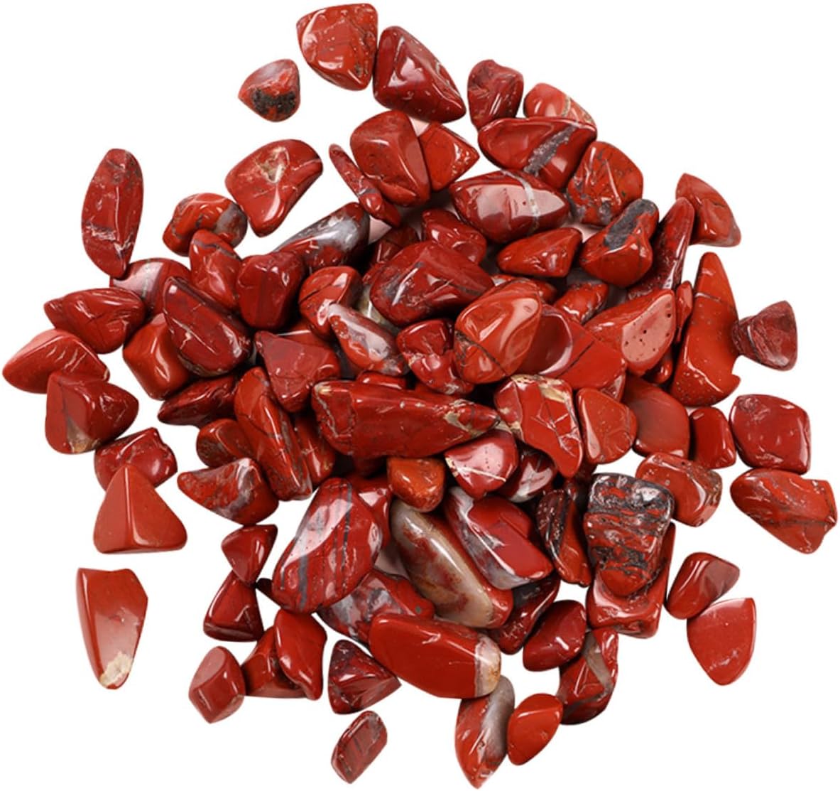 Red Jasper Aquarium Gravel Decorative Stones 7-9mm Bulk Fish Tank Gravel 2lb Natural Terrarium Rocks for Aquascaping and Fish Tank Decoration