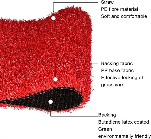 Miniatura 2 de Césped artificial sintético, césped sintético de alta densidad, agujeros de drenaje, parques infantiles, alfombra de césped artificial para jardín