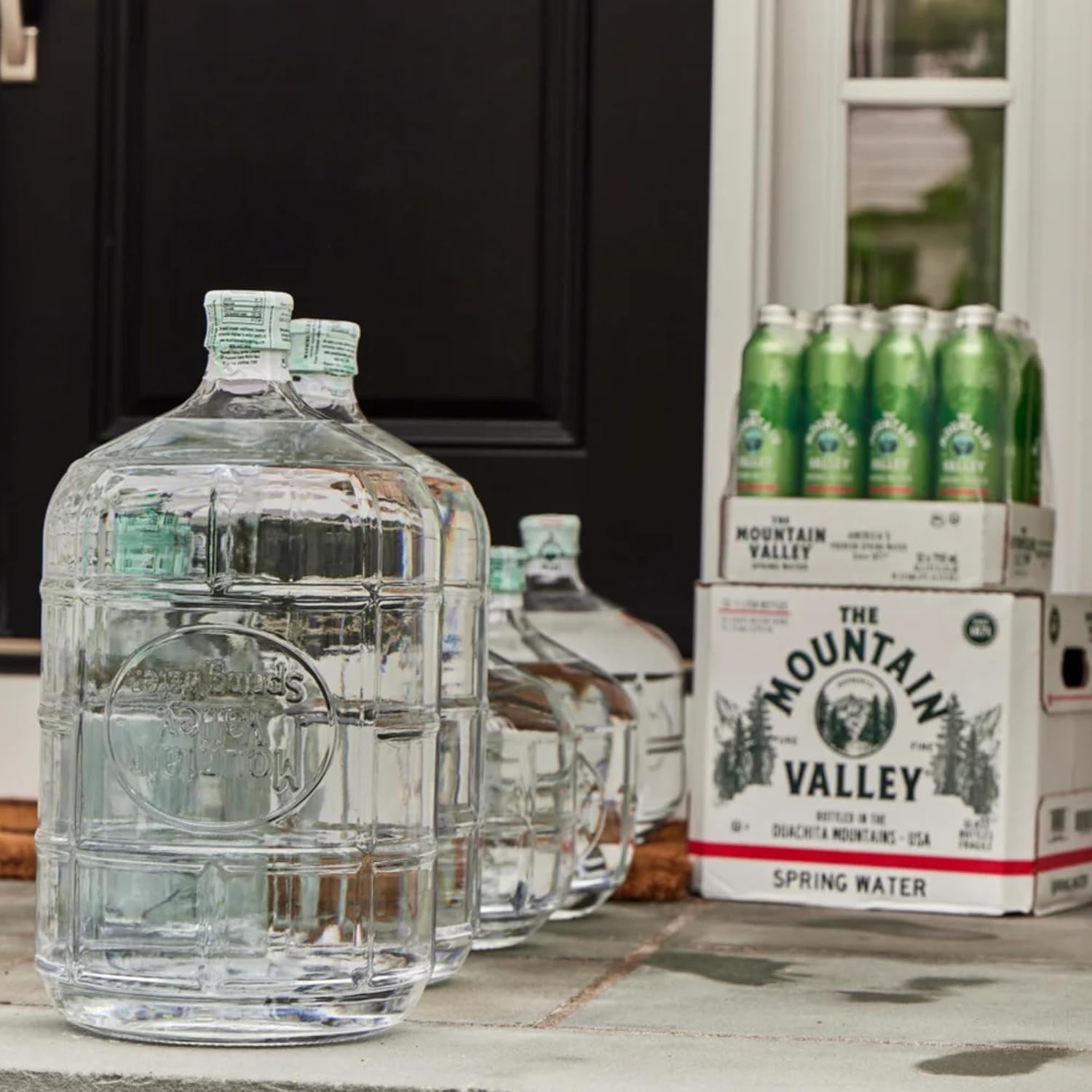 Mountain Valley Sparkling Water, 33.8 oz 1 LTR Glass Bottles 12 Pack