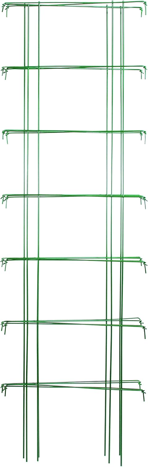 Burpee Extra-Large Heavy Gauge 3 Cages Support in Garden | 18" x 18" x 58" | Made in The USA, Green | Grow Healthier, More Productive Tomato Plants