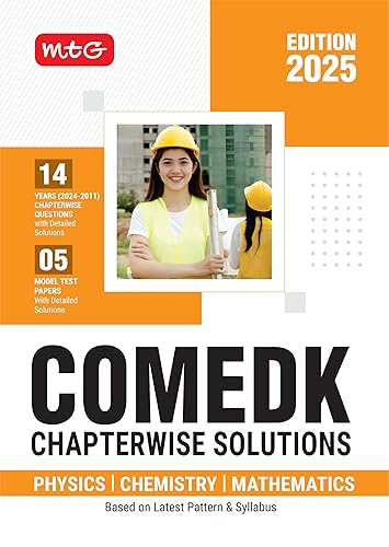 MTG COMEDK Chapterwise Previous 14 Years Questions Papers (PYQ Book) Physics, Chemistry &amp; Mathematics For 2025 Exam | 5 Model Test Papers With Detailed Solutions (Based on Latest Pattern &amp; Syllabus)