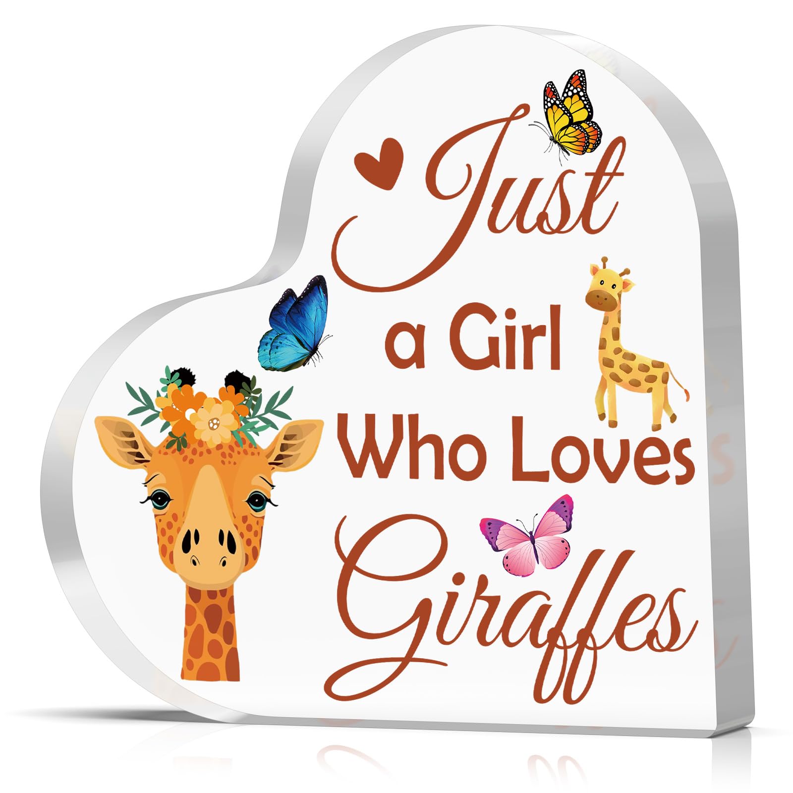 Giraffes Lover Gifts for Women Desk Sign Inspirational Giraffe Gift for Women Girls Motivational Encouragement Gift Giraffe Stuff Animal Accessories Home Decor Birthday Graduation Desk Decorative Sign