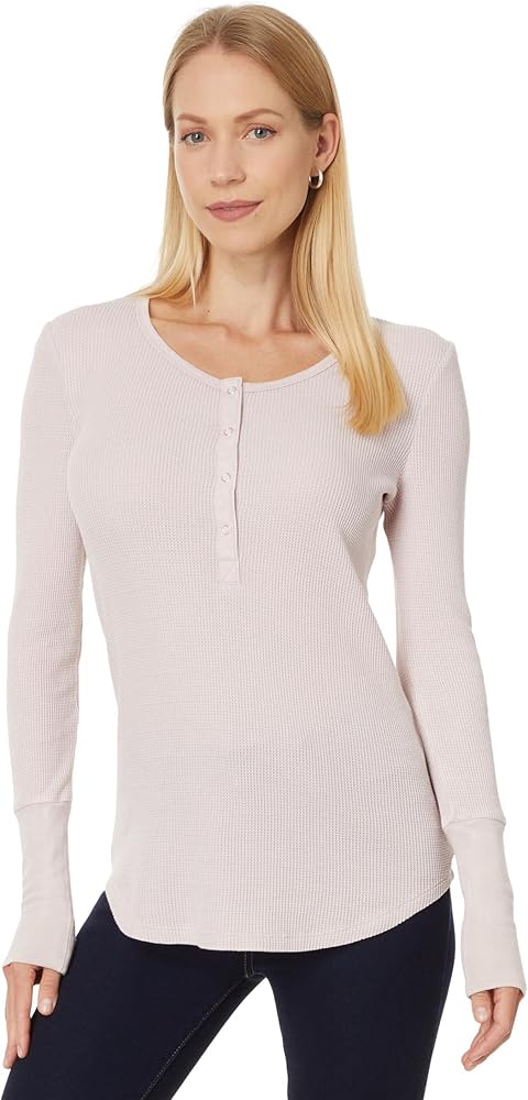 Splendid Women's, Forever Thermal Henley, Canyon Rose, One Size at