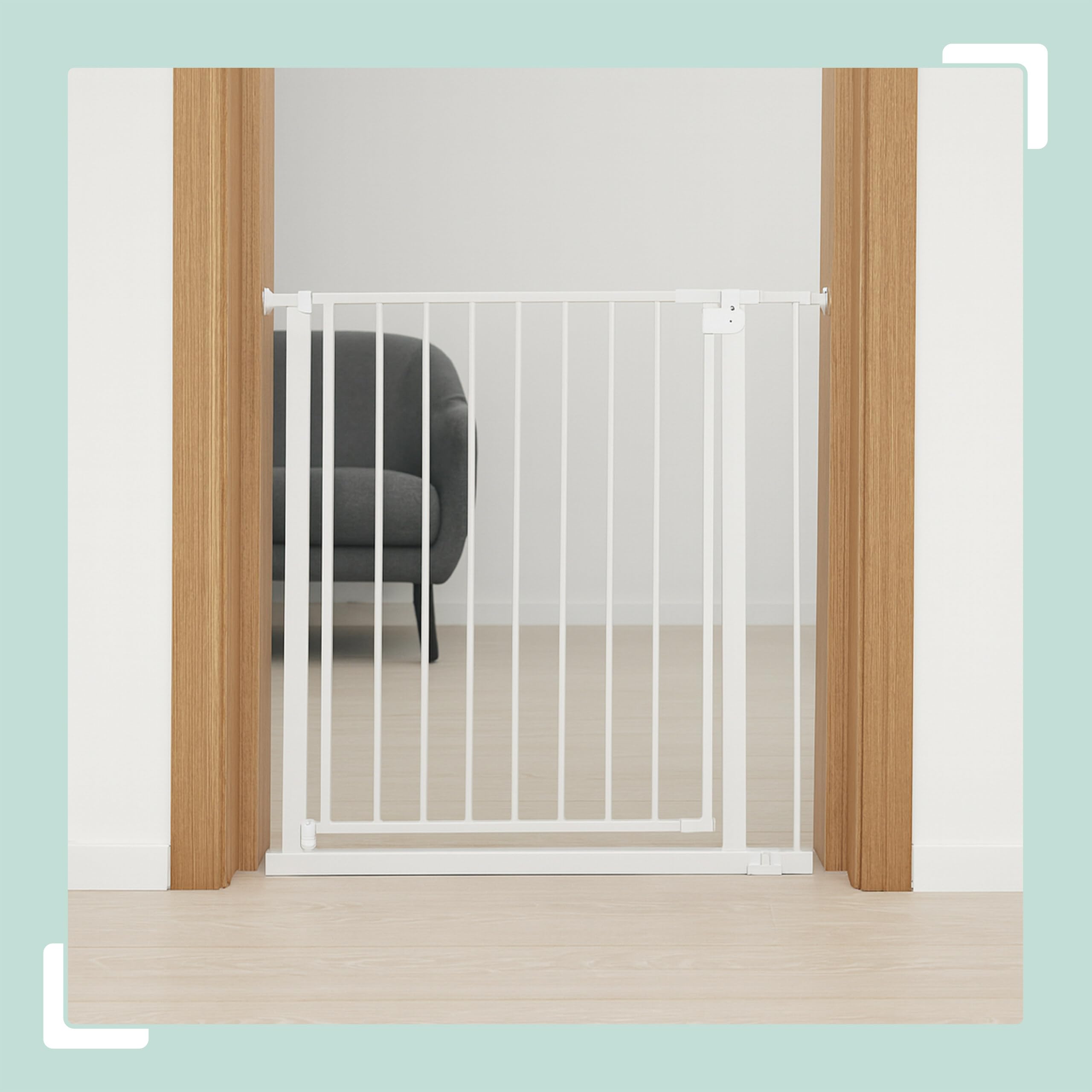 Barrière de sécurité Relaxdays, 82-87 cm, sans perçage, bébé et Enfant, escalier et Porte, barrière à serrer, Blanche