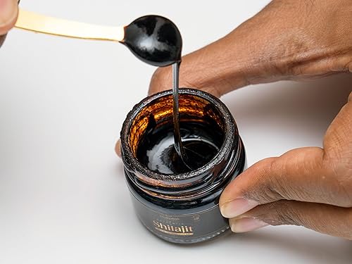 Miniatura 9 de Resina Shilajit del Himalaya, grado dorado, verificada y probada en laboratorio de EE. UU., 500 mg de potencia máxima, 85 minerales traza con ácido