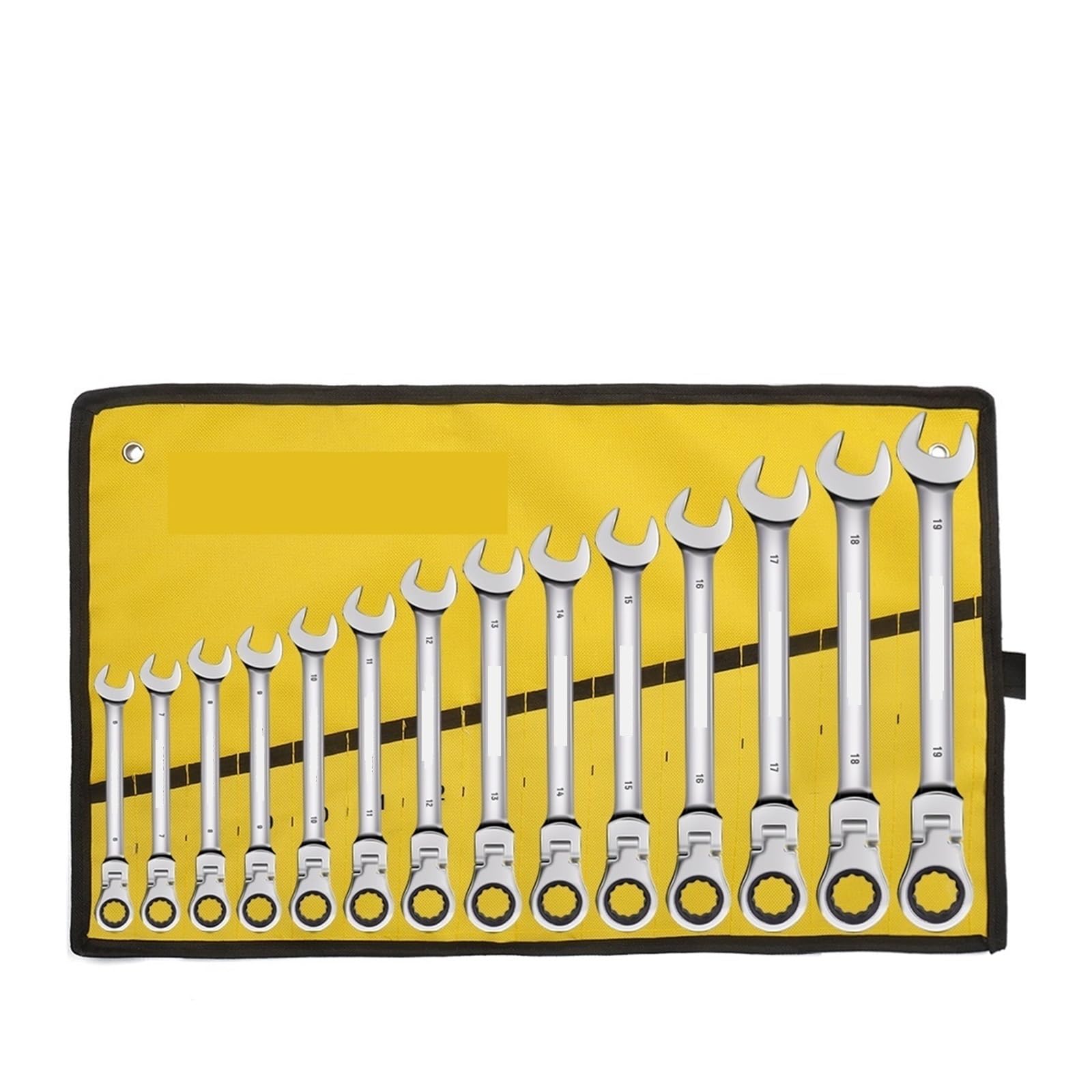 OLAQWENB Ratcheting Wrench Set,Combination Spanner kit, Hand Tools Socket Key Ratchet Set(14pcs)