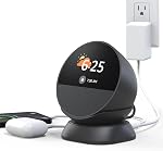 PlusAcc Stand pour la tache avec USB-C et USB-A Port de recharge, Support de bureau, Accessoires de support de table Compatible avec le spot ＆ Téléphones cellulaires ＆ Ecouteurs, base antidérapante (blanche)
