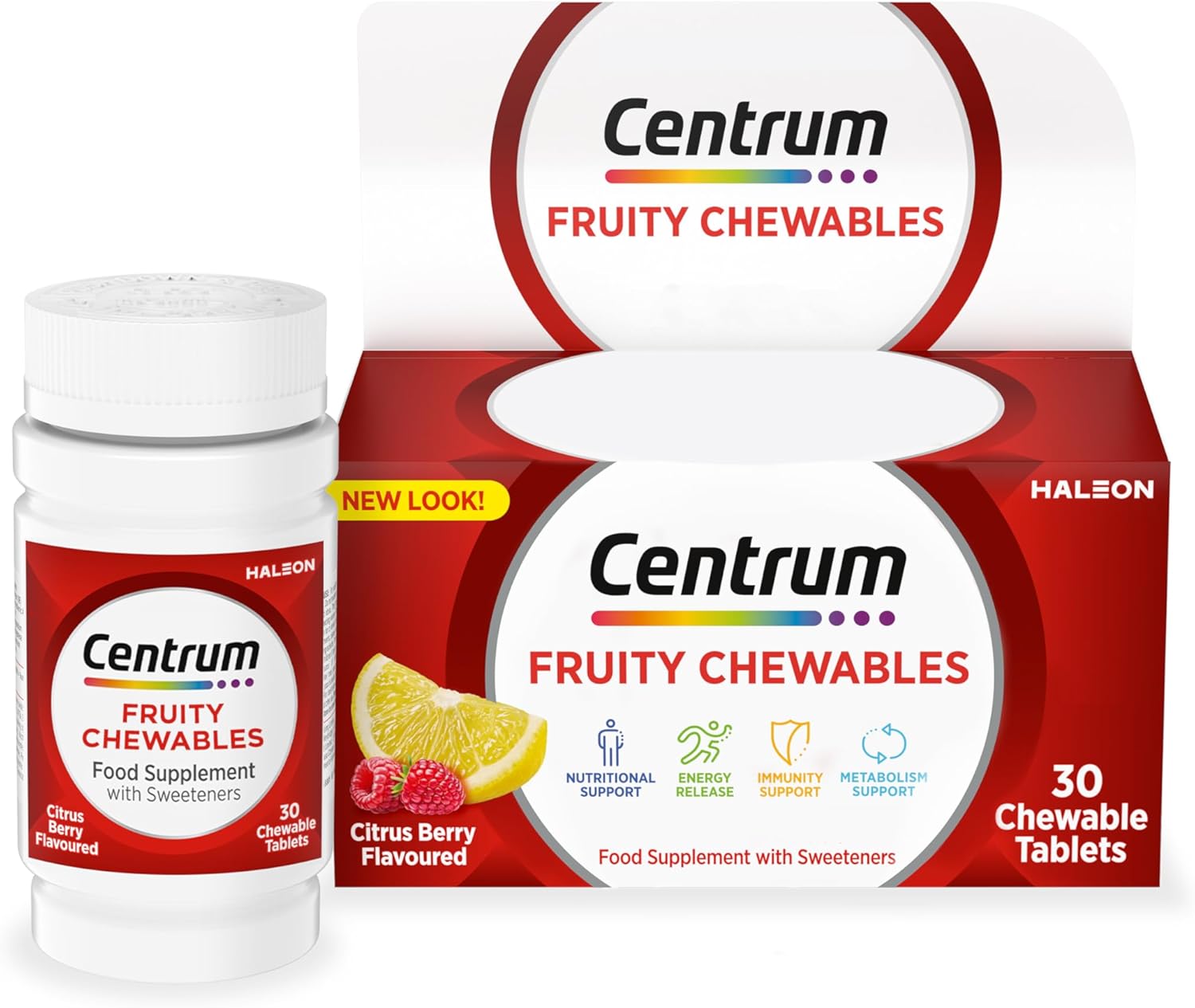 Centrum Fruity Chewables Multivitamin with Vitamin D, 30 Tablets Buy