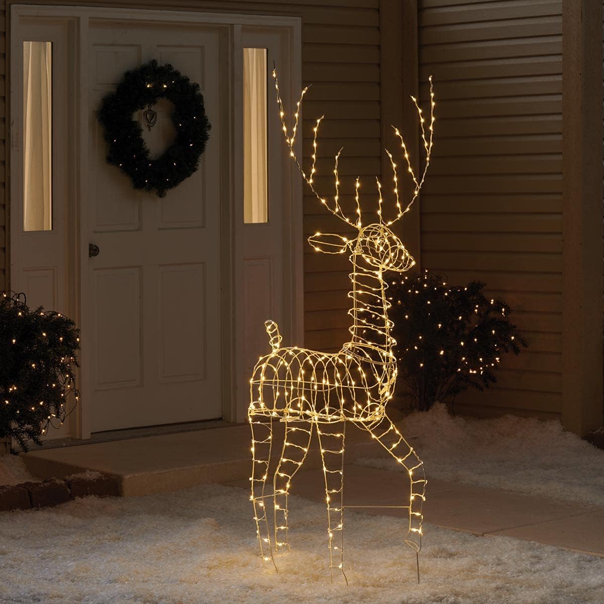 SYLVANIA 6' Twinkling LED Standing Deer Yard Decor, Warm
