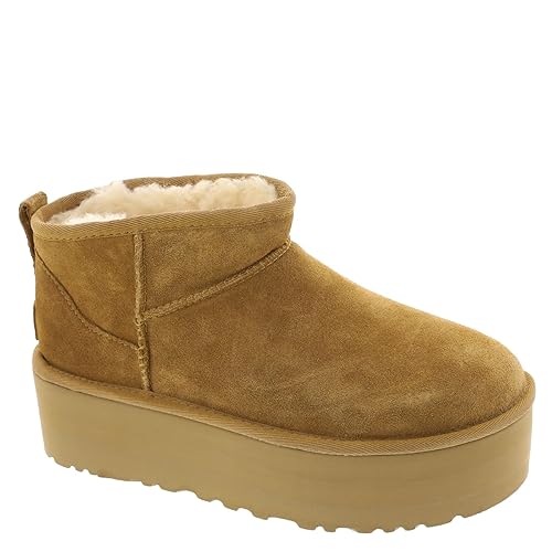 UGG Women's Classic Ultra Mini Platform Boot - 8 - Chestnut