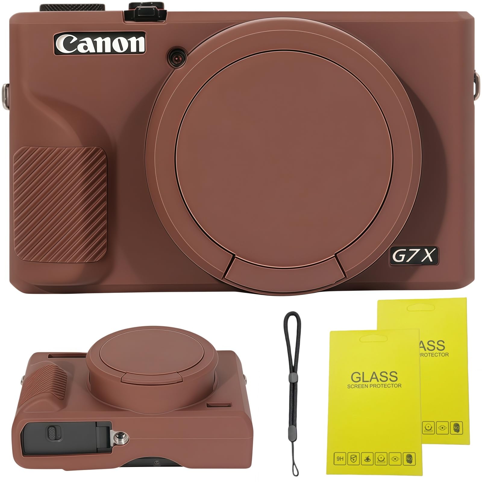 SZHSYJY Case for Canon Powershot G7 X Mark III Digital Camera,Soft Silicone Case for Canon Powershot G7X Mark III DSLR Camera,Comes with 2 Screen