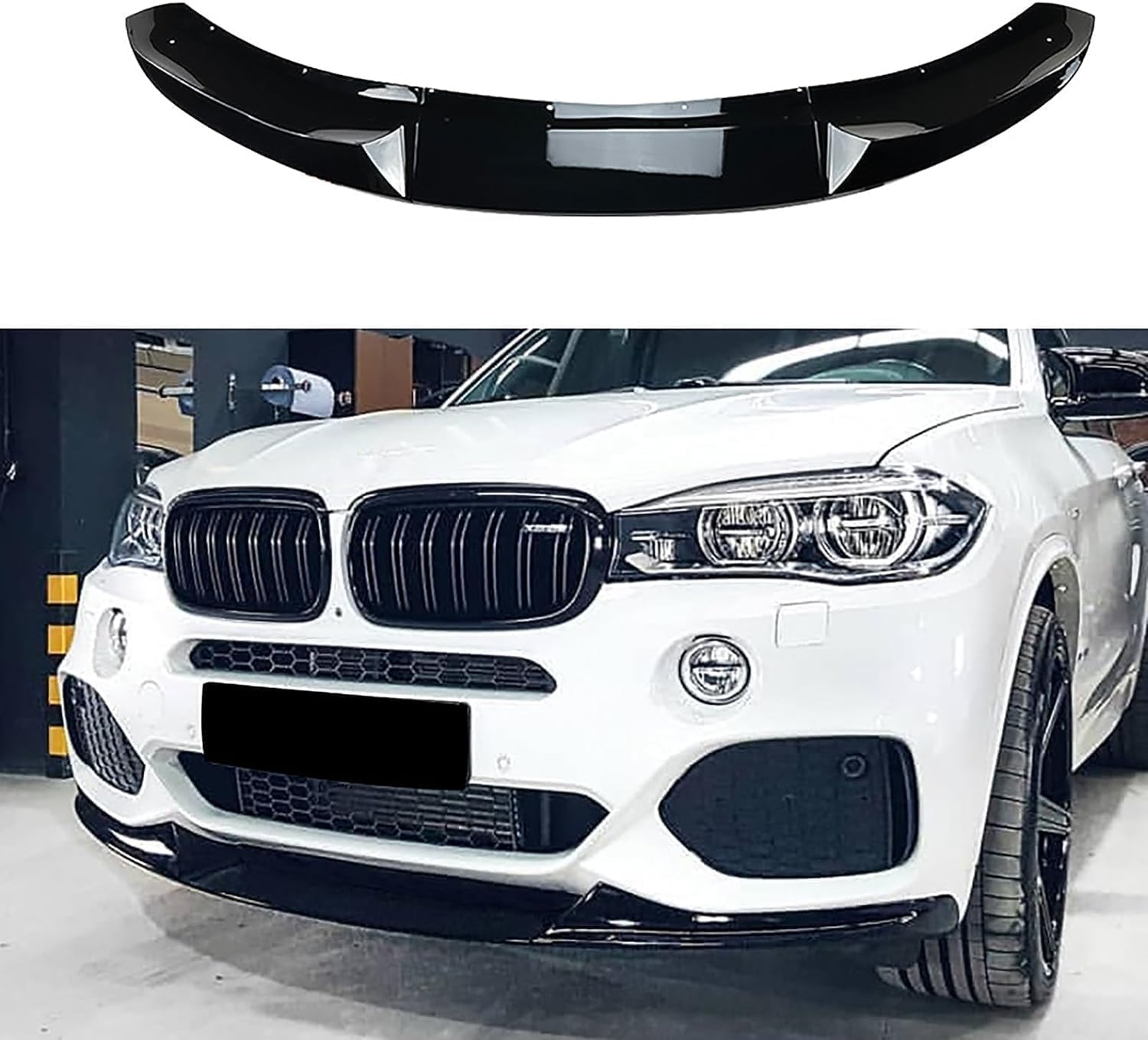 Voiture Becquets Avant pour BMW X5 F15 2014-2018, Pare-Chocs Avant Lèvre Modification Sportive Kits de Carrosserie