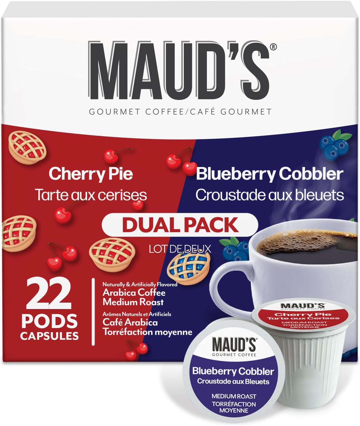 Honest review of Maud's Cherry & Blueberry Flavored Coffee Pods, 22ct