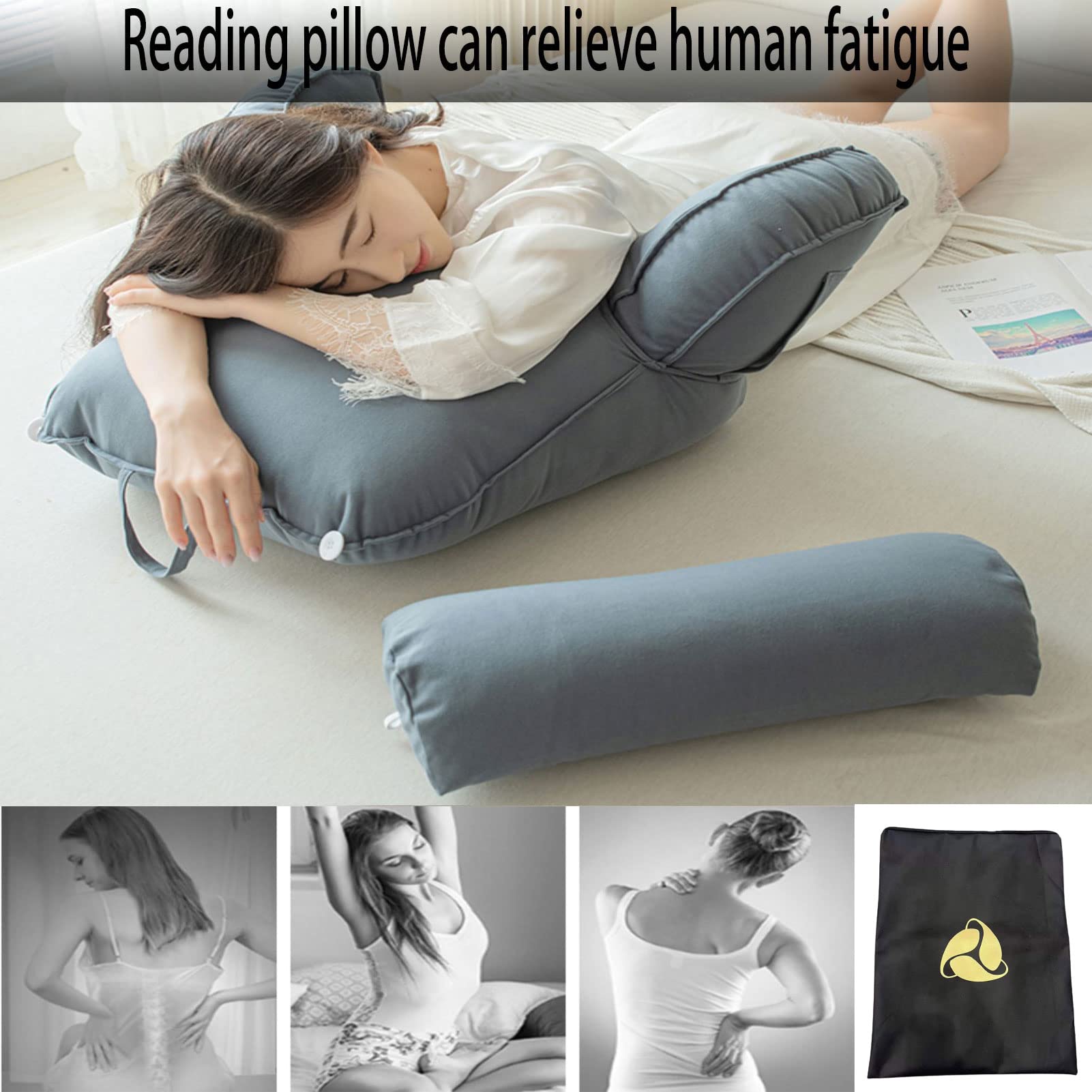 Cuscino Da Lettura Con Braccioli E Schienale - Regolabile, Per Divano E Letto, 75x40x50cm - Foto 8