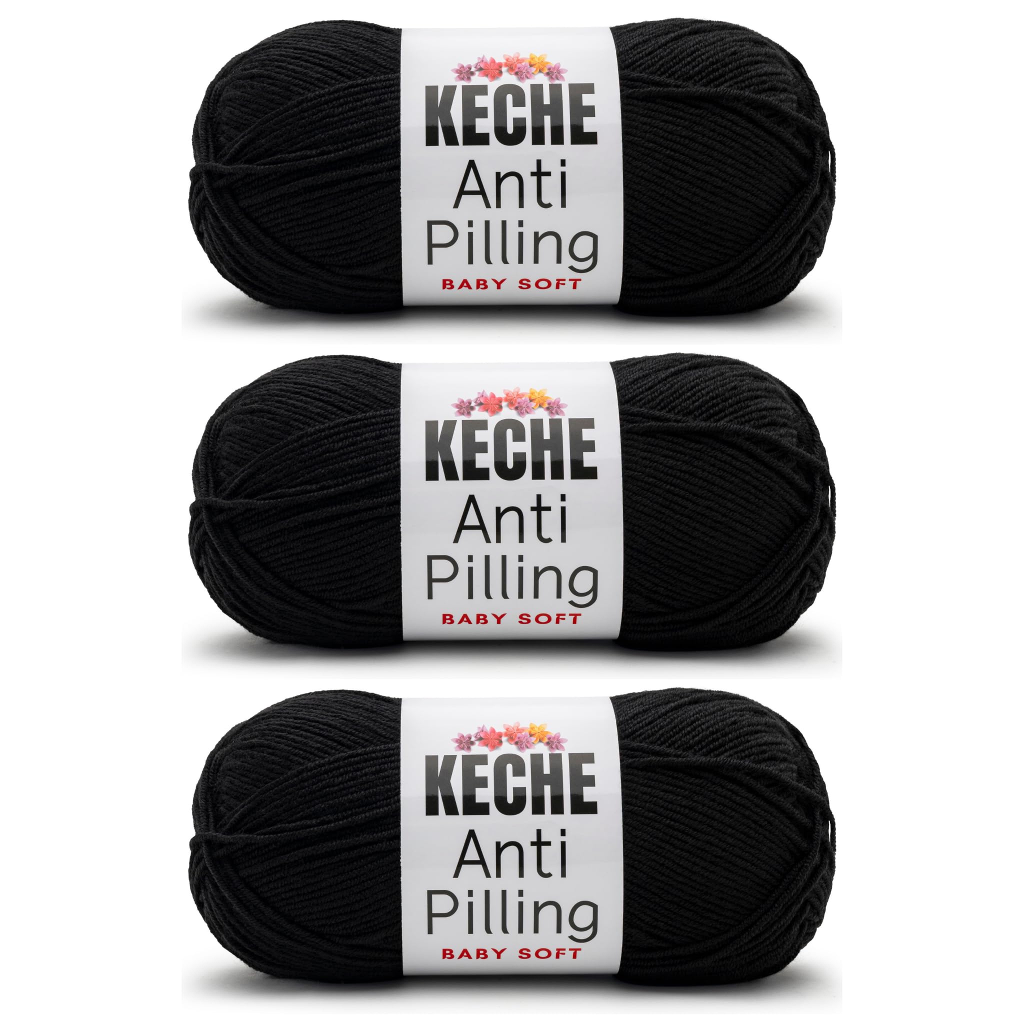 Soft DailyKnit DK Yarn, 100% Anti-Pilling Acrylic for Knitting Crocheting, Light Weight #3 (3.52 oz / 274 Yds) 1 Skein - Red — view 17