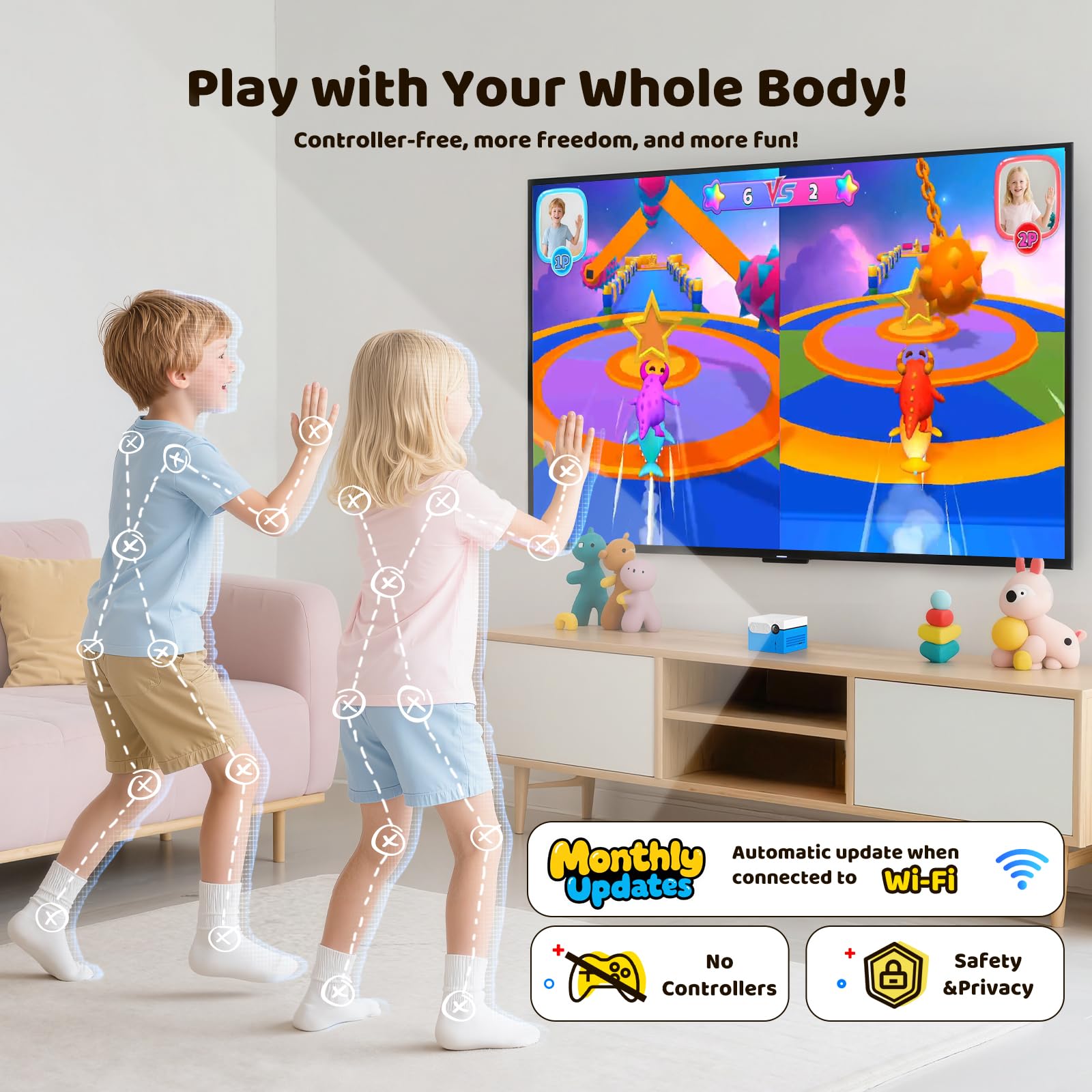 Kinhank MotionX Active Game Console with 21 Motion Games for Kids