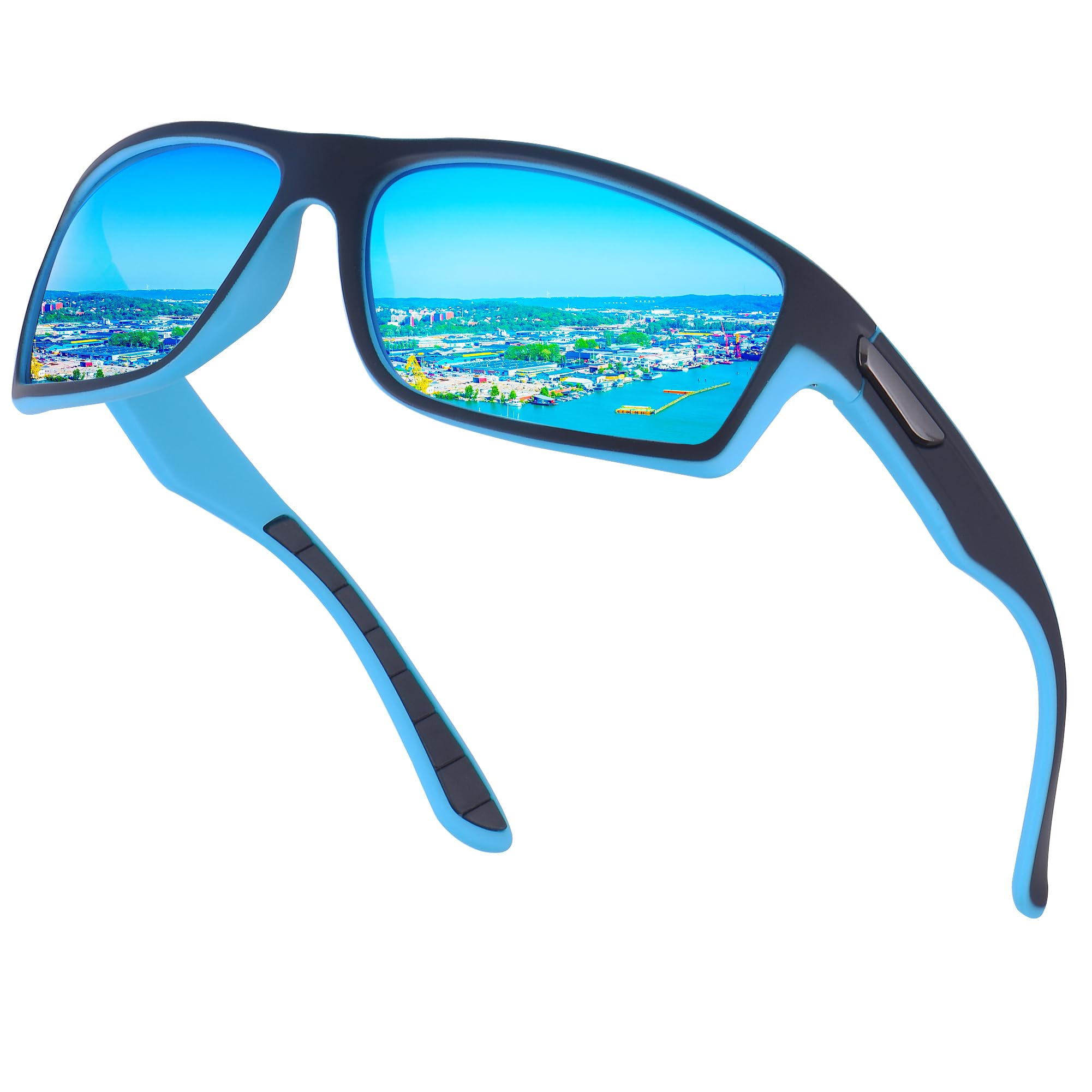 OJIRRU Occhiali da Sole Uomo Polarizzati Occhiali da Sportivi Protezione UV400 per Running Ciclismo Pesca Trekking