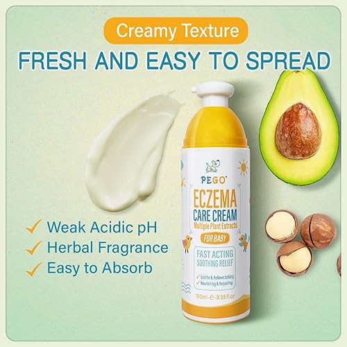 Miniatura 8 de Crema para eccema para bebés, terapia y alivio del eccema para niños, crema corporal nutritiva para la piel, alivia y alivia la sequedad,