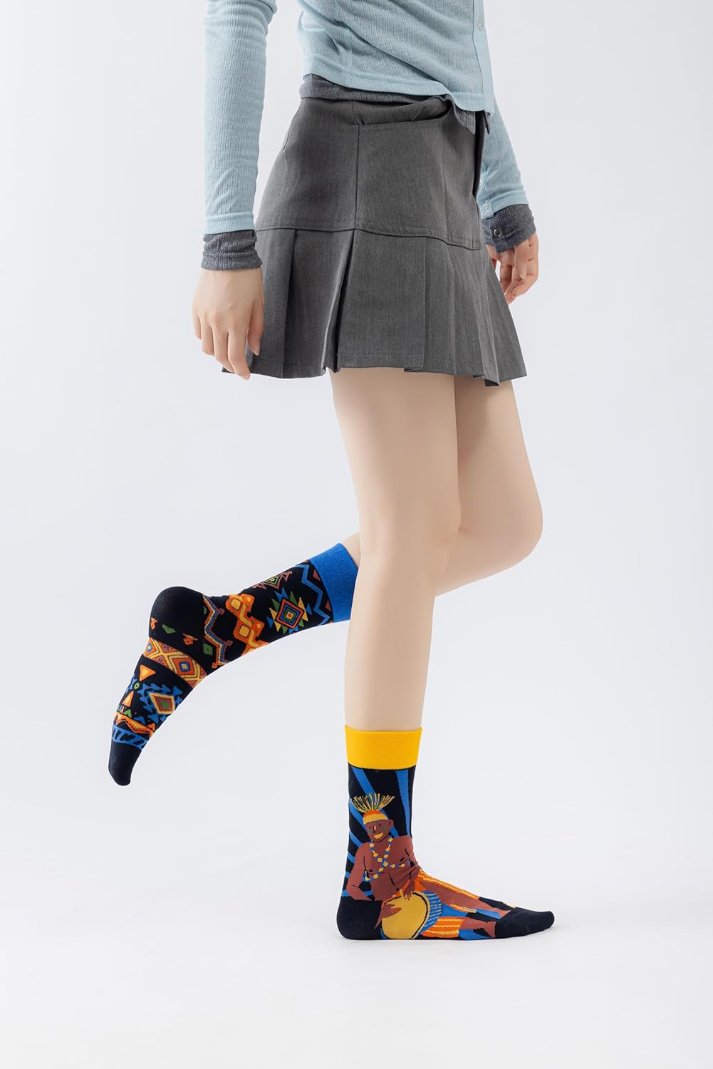 Funny Novelty Socks Unisex Unique Asymmetric Left & Right Designs Pattern Gifts for Women Men - Image 4