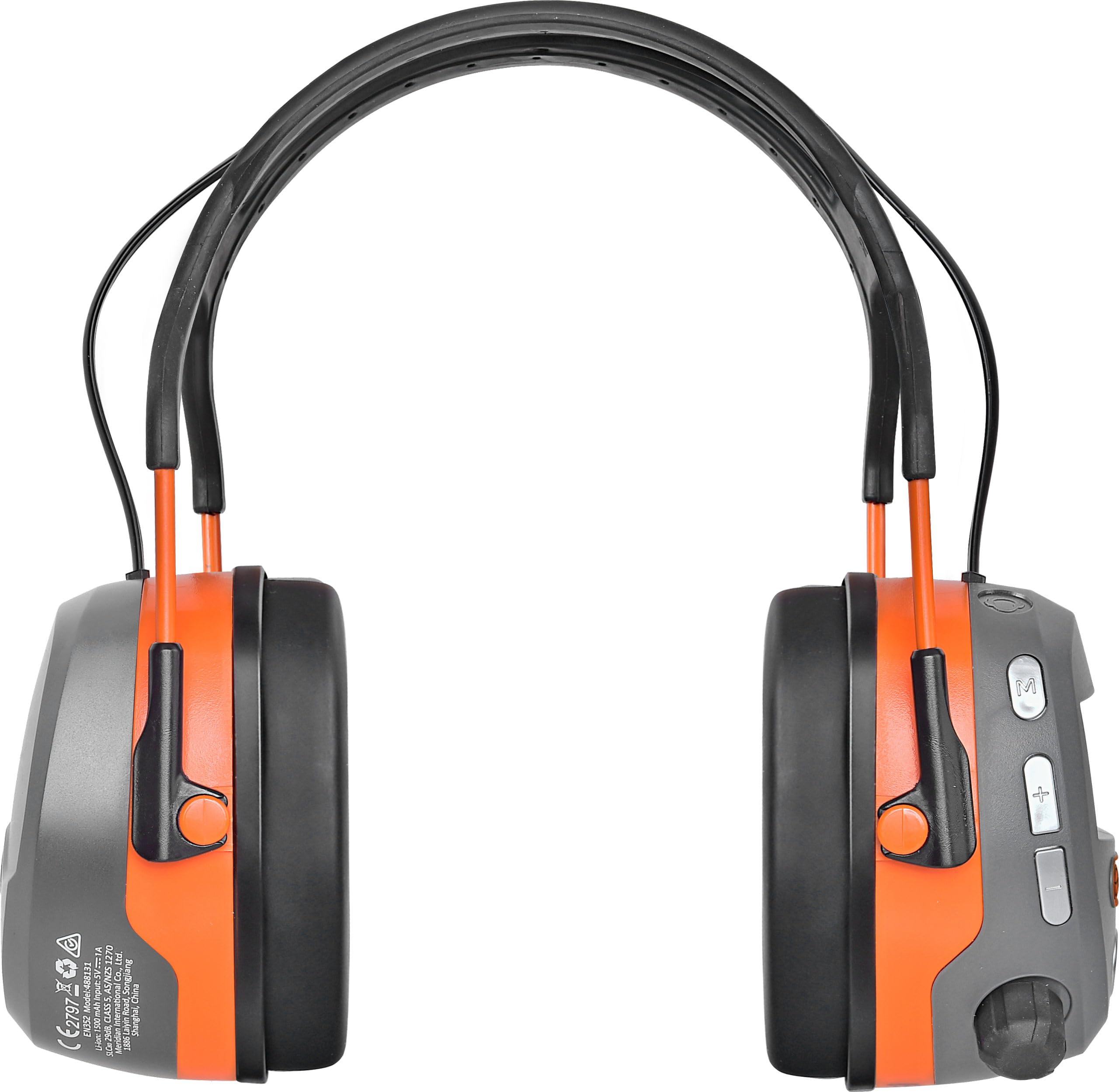 Kerbl Works Multimedialne Ochronniki Słuchu, Nauszniki z Funkcją Radia, Podłączane do Telefonu Komórkowego Przez Bluetooth, z Wbudowanym Mikrofonem do Prowadzenia Rozmów Telefonicznych