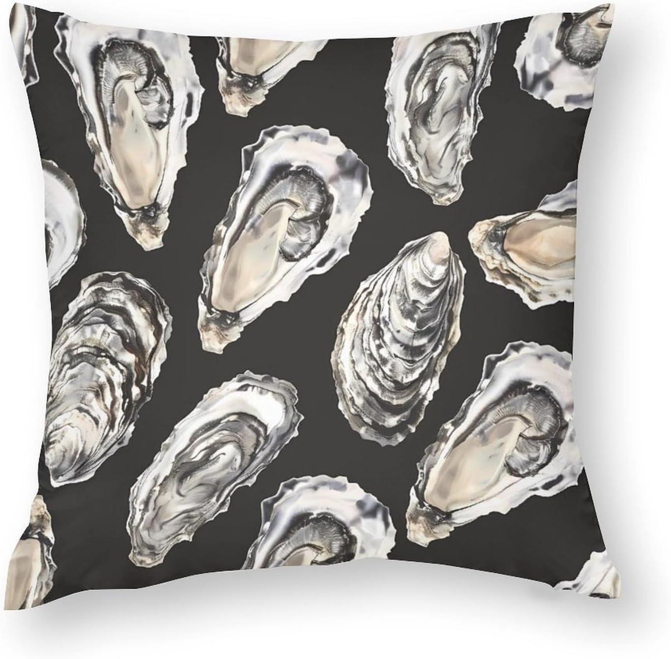 Oyster Printed Throw Pillow Case 4 Pcs Soft Pillowcases Pillows Covers Sofa Bed Decor 12/14/16/17/18/20/22/24/32 Inches