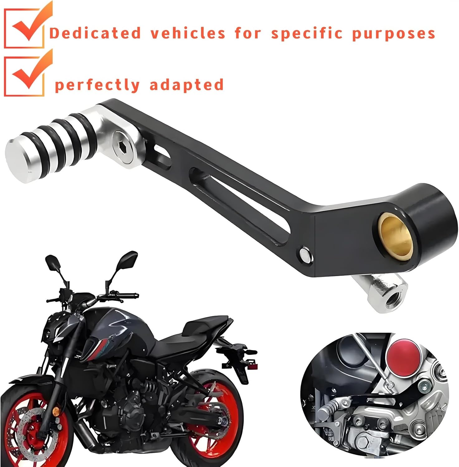 ​​Adjustable Gear Shift Lever for MT-07 MT07 2020-2024 XSR700 2021-2024 – CNC Aluminum Motorcycle Shifter with Mounting Kit, Durable & Comfortable Riding Position​