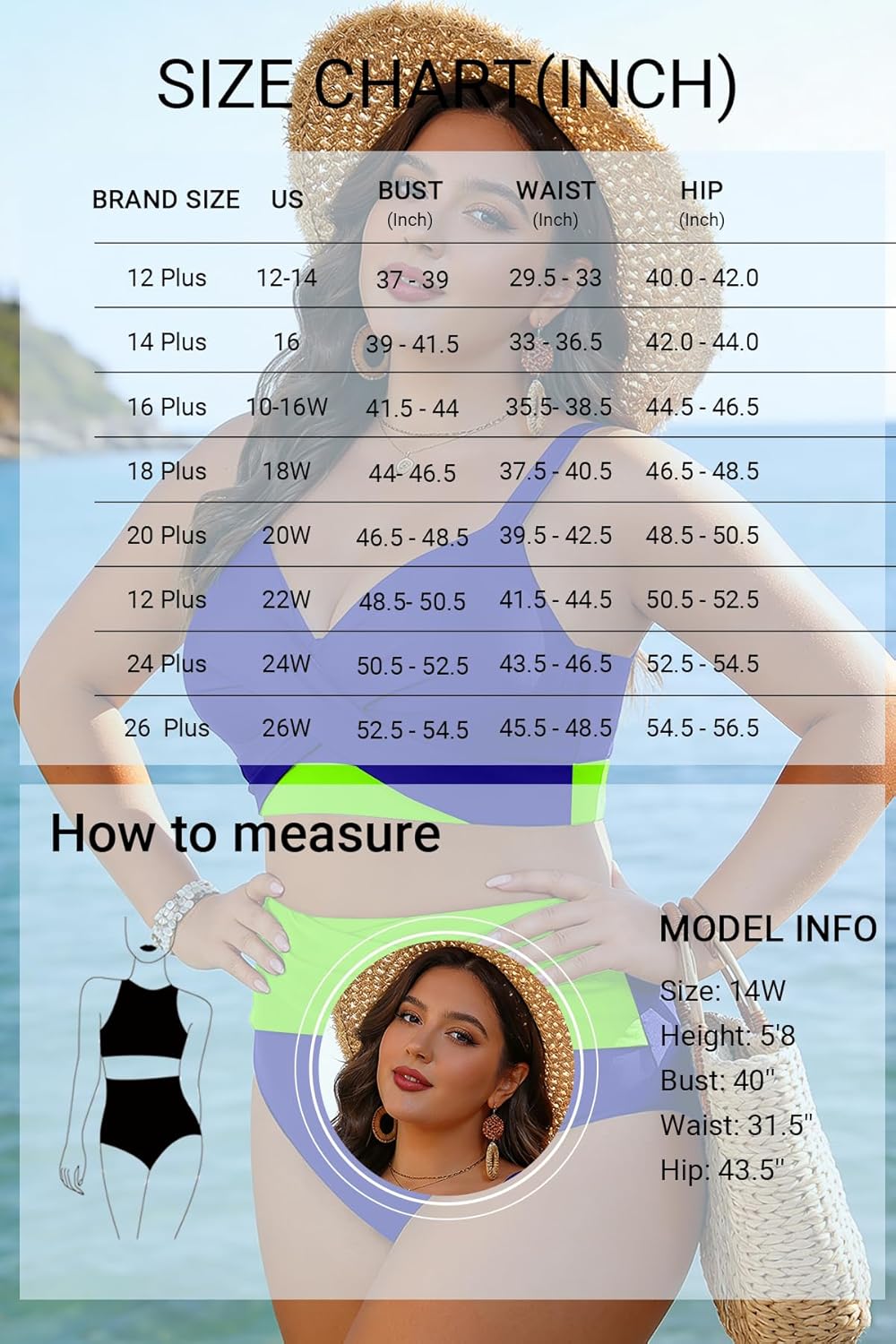 Women's Plus Size High Waisted Bikini - Two Piece Swimsuit Tummy Control Bathing Suit 2025 Twist Swimwear - Image 6