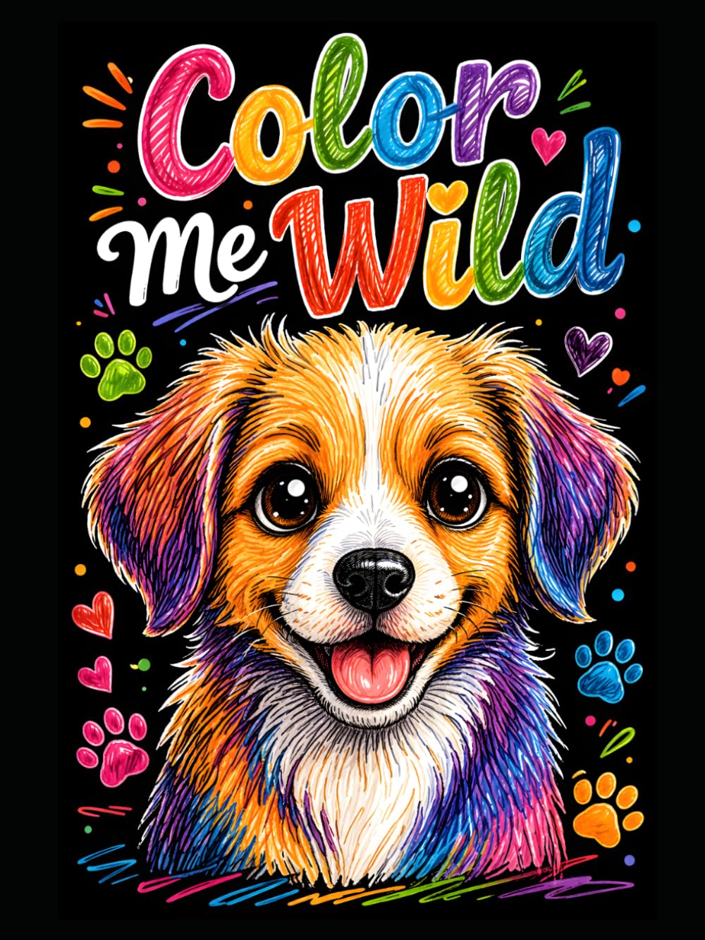 Color Me Wild: A Cute Animals Coloring Book for Kids & Adults