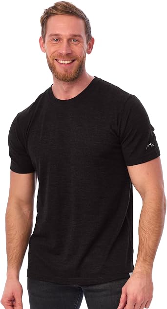 100% Merino Wool T-Shirt Men - Short Sleeve Undershirt Base Layer Top