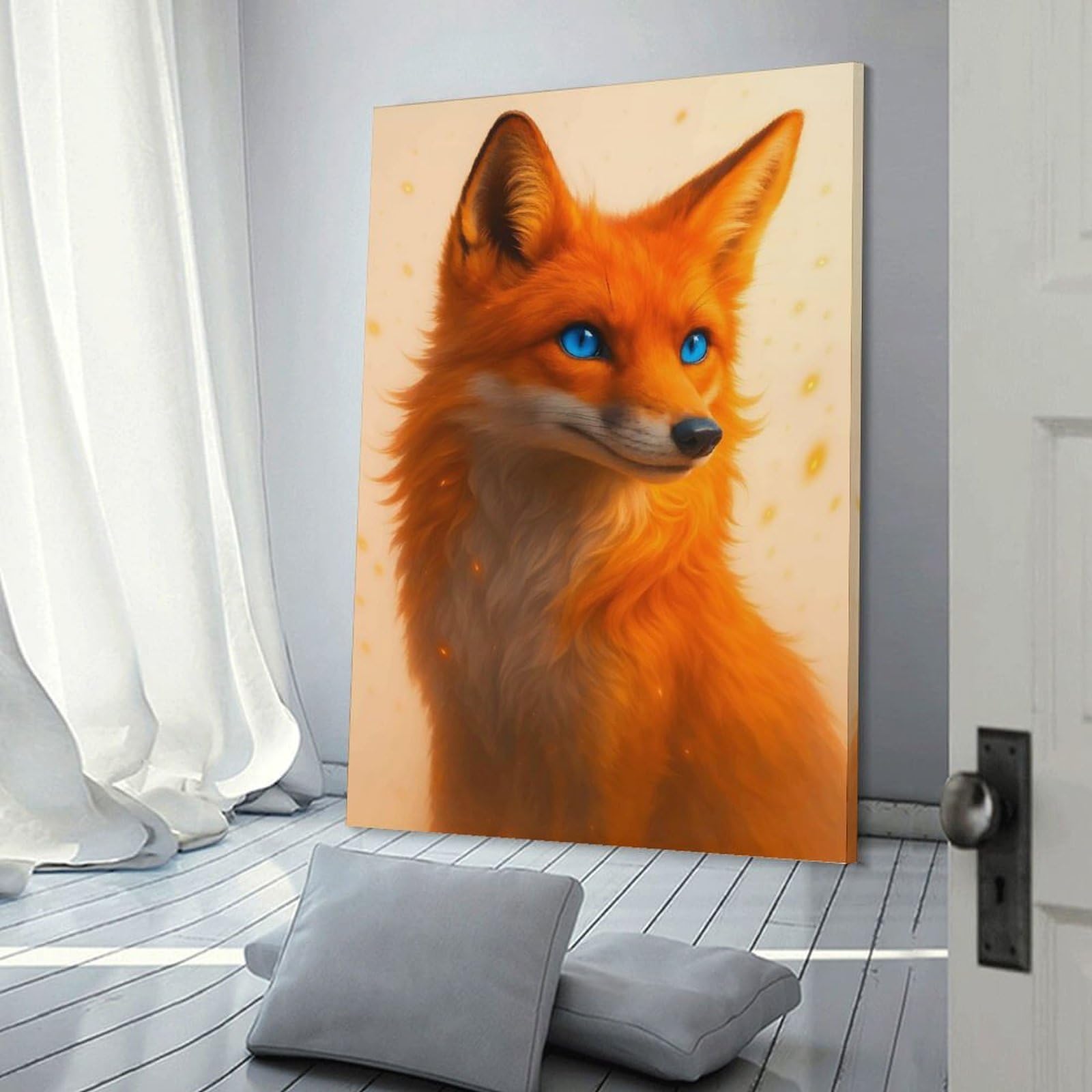 Junmoney Fox Print Home Decor Wall Art 12x18inch(30x45cm), for Office, Study Or Home Workspace, Home Office Artwork with Decorative Appeal