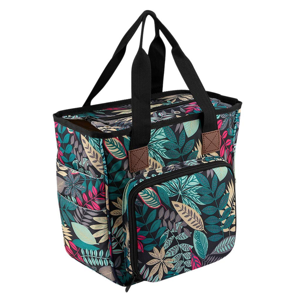 Bolsa de tejer portátil, organizador de almacenamiento de hilo, ganchillo, aguja, cesta de almacenamiento, funda rígida