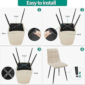 SKRAN Set Of 4 Upholstered Folding Chair, Solid Wood Frame Ergonomically Designed Back And Cushion For Kitchen Restaurant