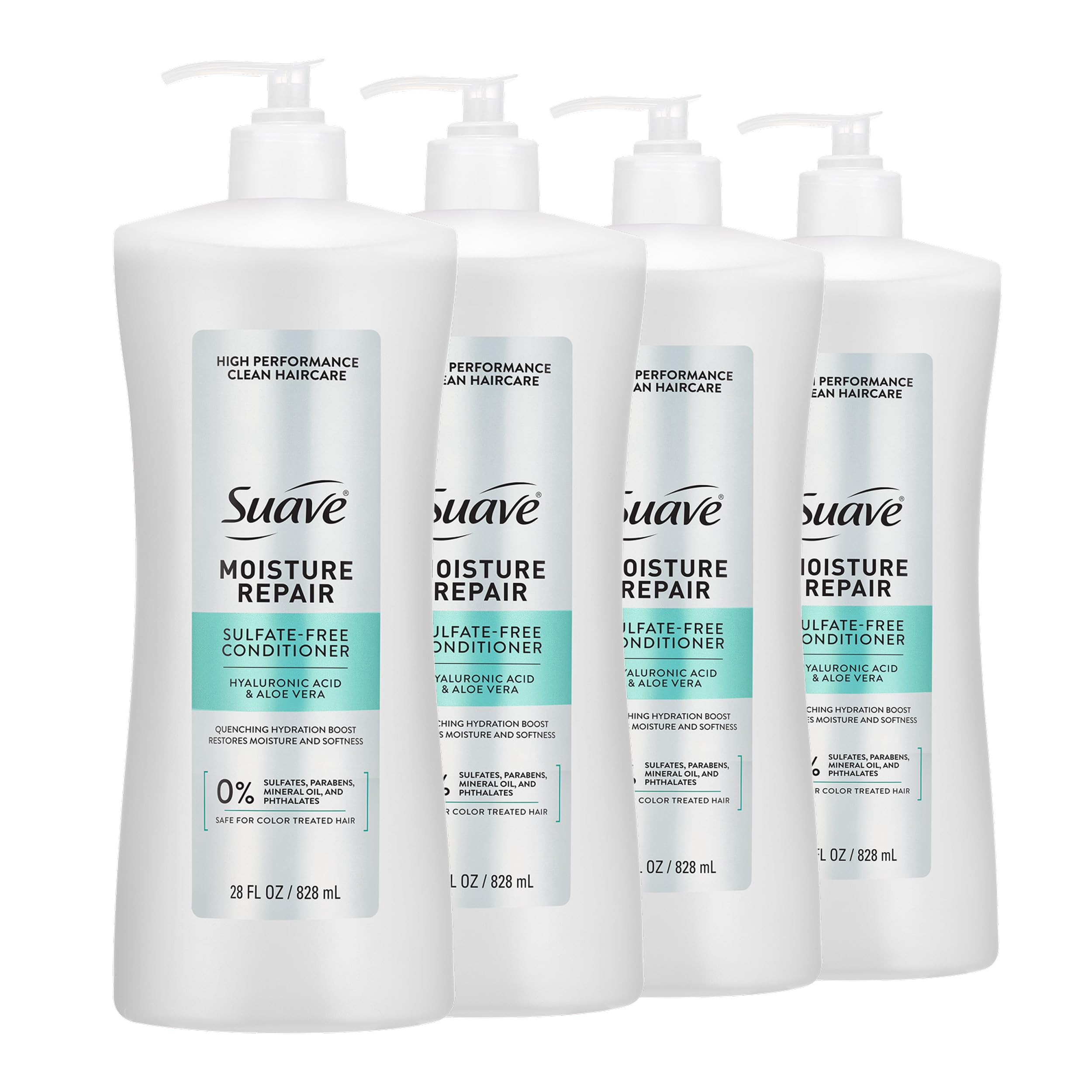 Suave Moisture Repair Sulfate Free Conditioner, 28 fl oz, 4 Count