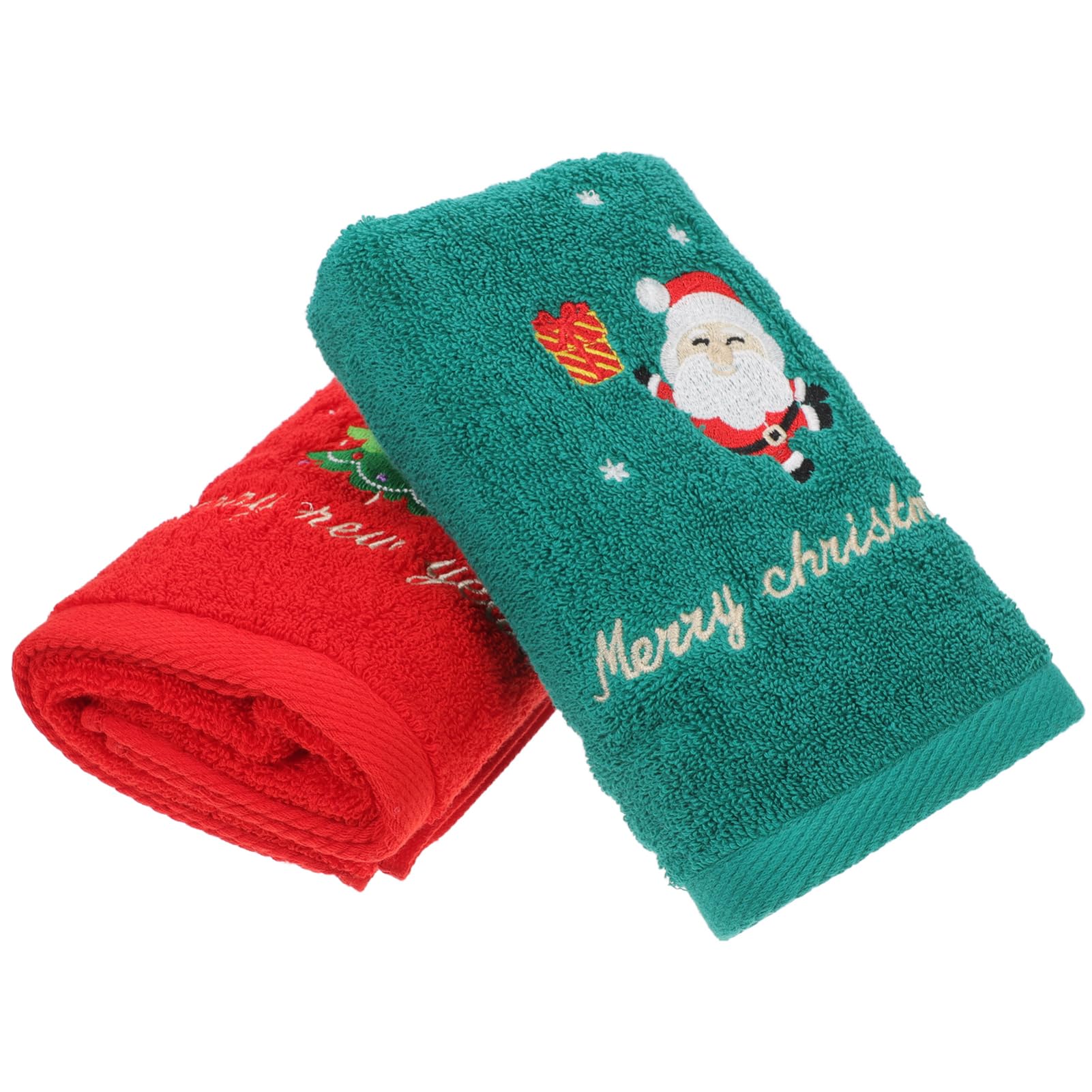 Serviettes de bain de Noël idée cadeau lot de 2 coton pour invités