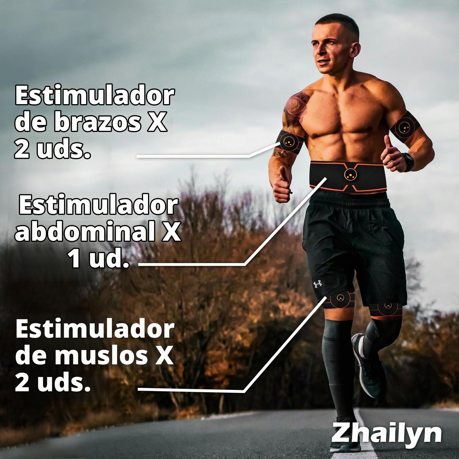 Abdominales Electroestimulacion, Electroestimulador Muscular Abdominales, EMS Electroestimulador Muscular, USB Recargable Hombresy&Mujeres Ejercitador del Abdomen/Brazo (8 Modos +19 Intensidads)