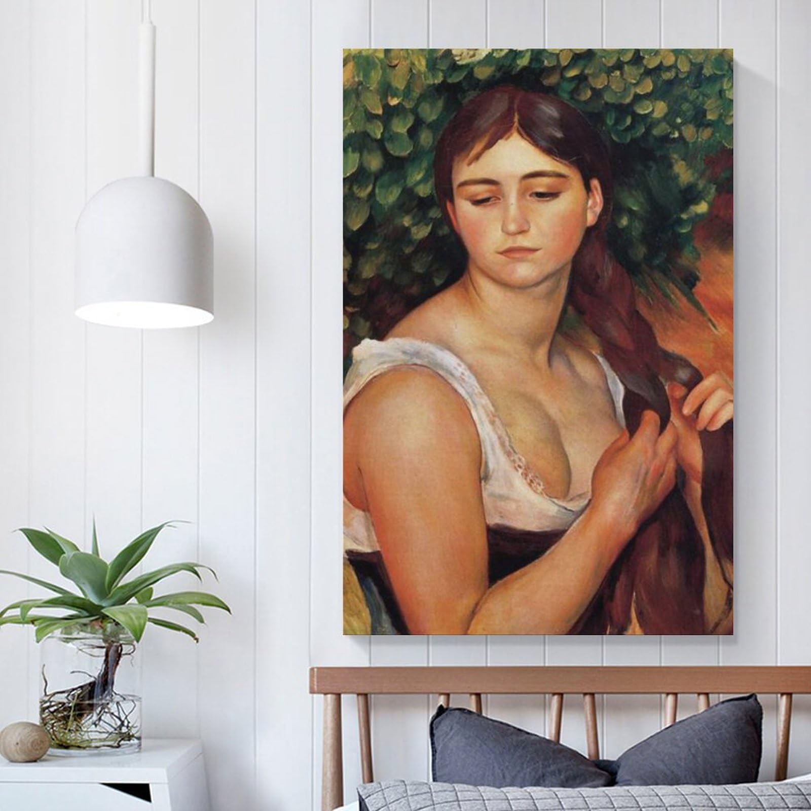 Amazon.com: Pierre Auguste Renoir - Póster artístico de La trenza
