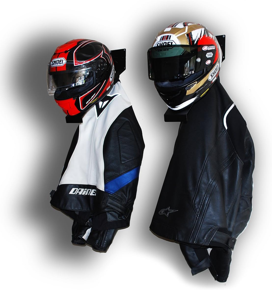 Motorcycle Helmet Holder - Helmet Wall Mount - Dirtbike Rack Hanger Display Stand Hook - Bike Gear Storage Garage Organizer - Made in USA