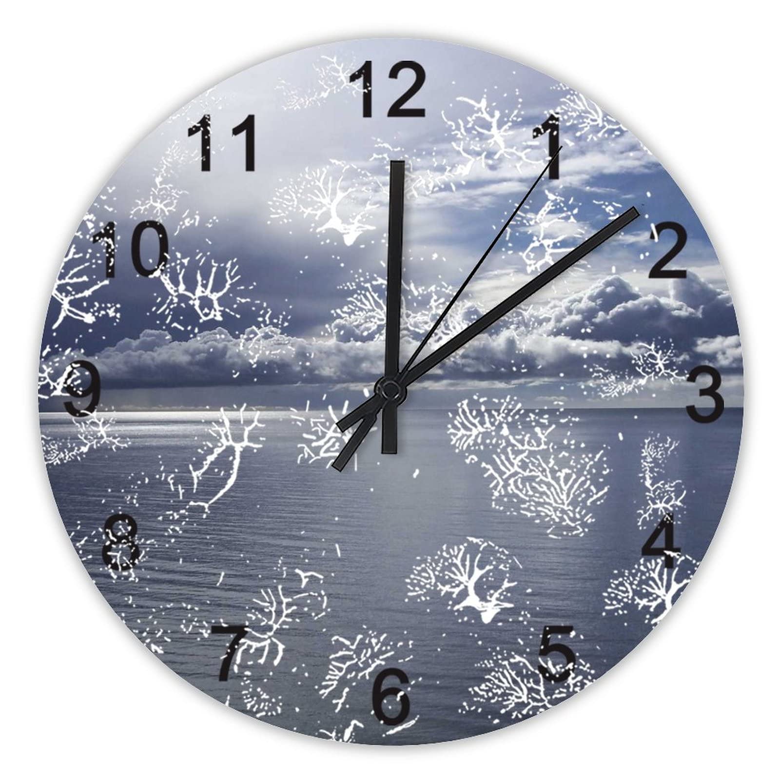 Horloge murale silencieuse pour retrouver le calme dans votre intérieur bleu