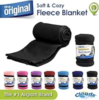 Vista 4 de Manta de forro polar de la marca Cloudz, 50" x 60", Negro