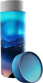 Aurora Borealis Scattering Tubes for Human Ashes TSA Approved Scattering Urn and Eco-Friendly Biodegradable Urns for Human Ashes & Biodegradable Urn for Burial at Sea