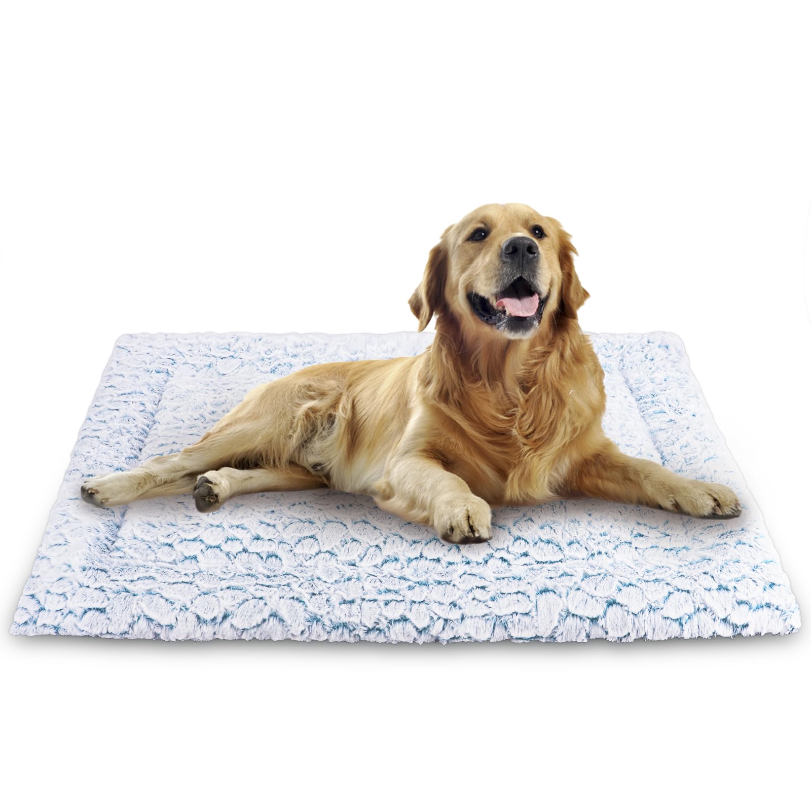 Aspand Colchoneta para Perros-Suave y Cómoda Alfombra de,94x61cm,Protección para su Mascota,Fácil de Limpiar,Azul