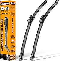 AUTOBOO 26"+19" Windshield Wiper Blades for Tesla Model 3 2017-2025 & Model Y 2020-2025 - OEM Quality, All-Season, Durable (Pack of 2)