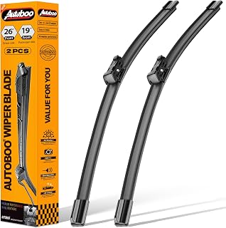 AUTOBOO 26"+19" Windshield Wiper Blades for Tesla Model 3 2017-2025 & Model Y 2020-2025 - OEM Quality, All-Season, Durable (Pack of 2)