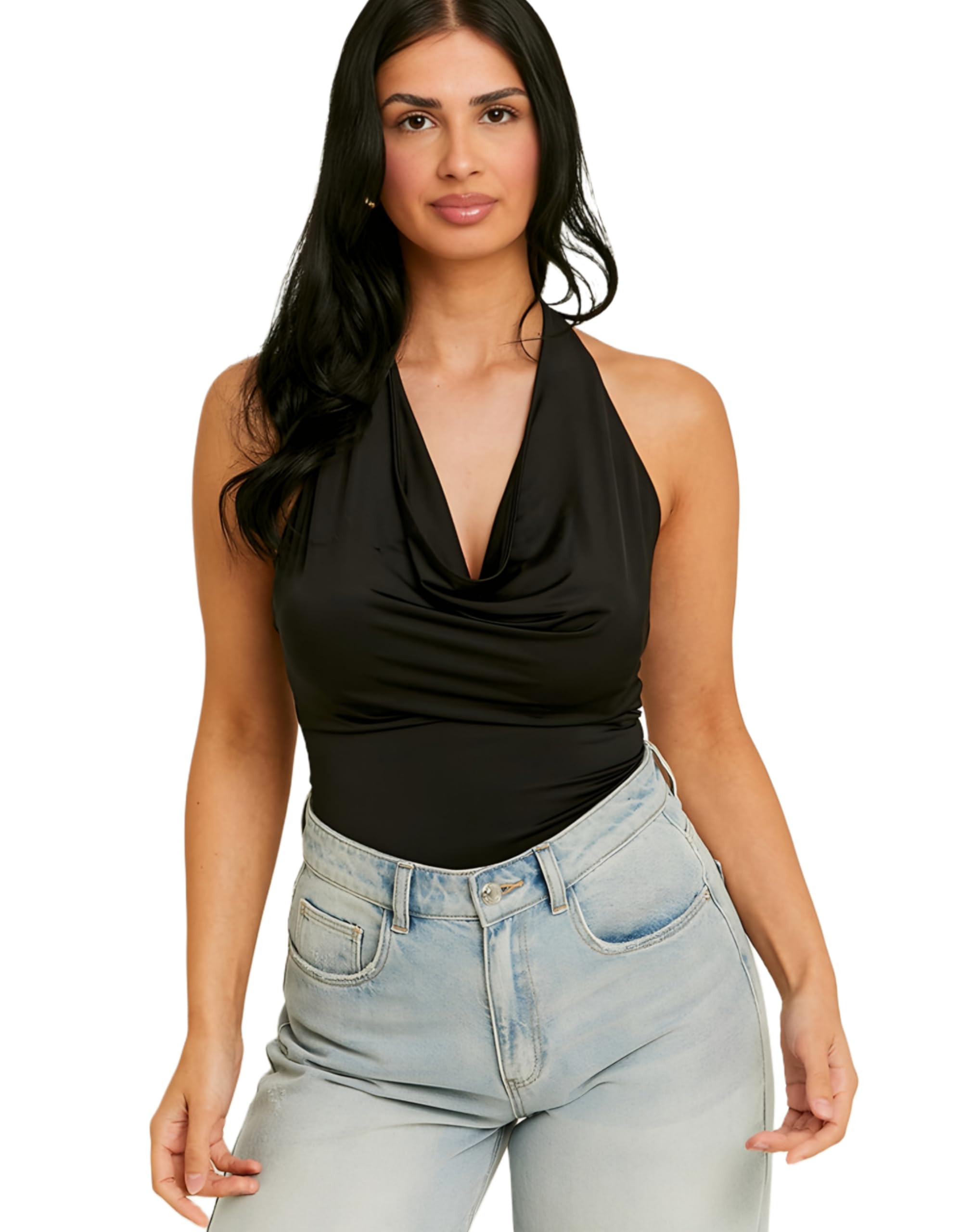 sightbomb SOFTLINE Double Layered Cuddle Baby Cowl Neck Halter Seamless Ultra Soft Sleeveless Formal WEAR/Casual WEAR TOP for Women-picture-25