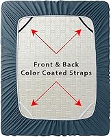 Vista 14 de Empyrean Charcoal Grey Extra Deep Pocket Fitted Sheet Full Size, Hotel Luxury Deep Pocket Full Size Fitted Sheet Only Easily Fits 18 to 24 Inch