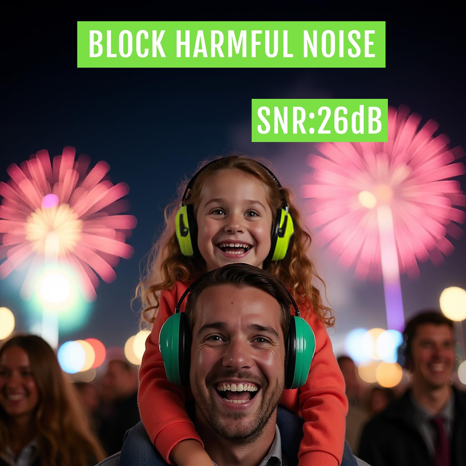 ACE SHH...! Children's hearing protection - foldable ear defenders - compact ear protectors for girls and boys - Lime - Image 4