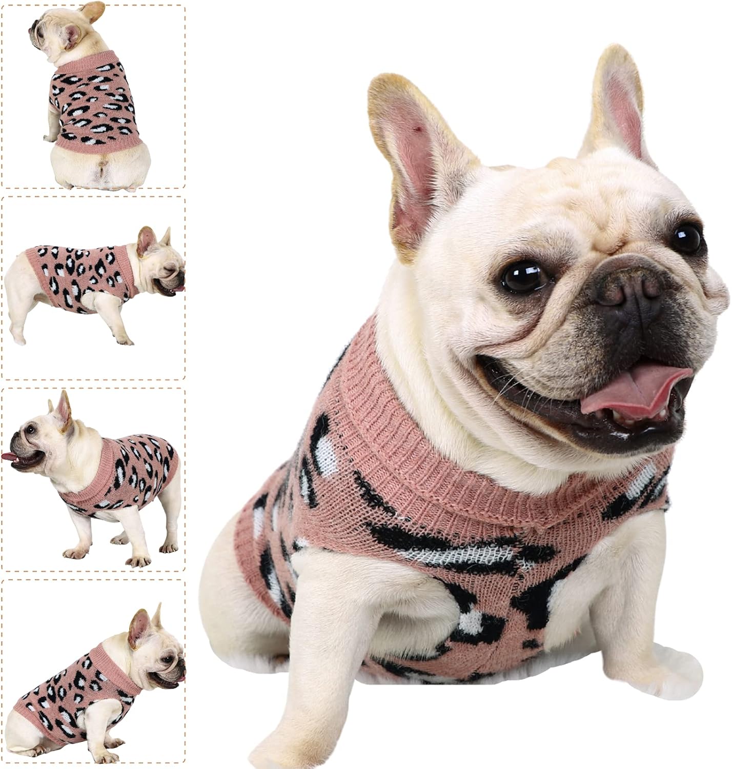 leopard dog sweater