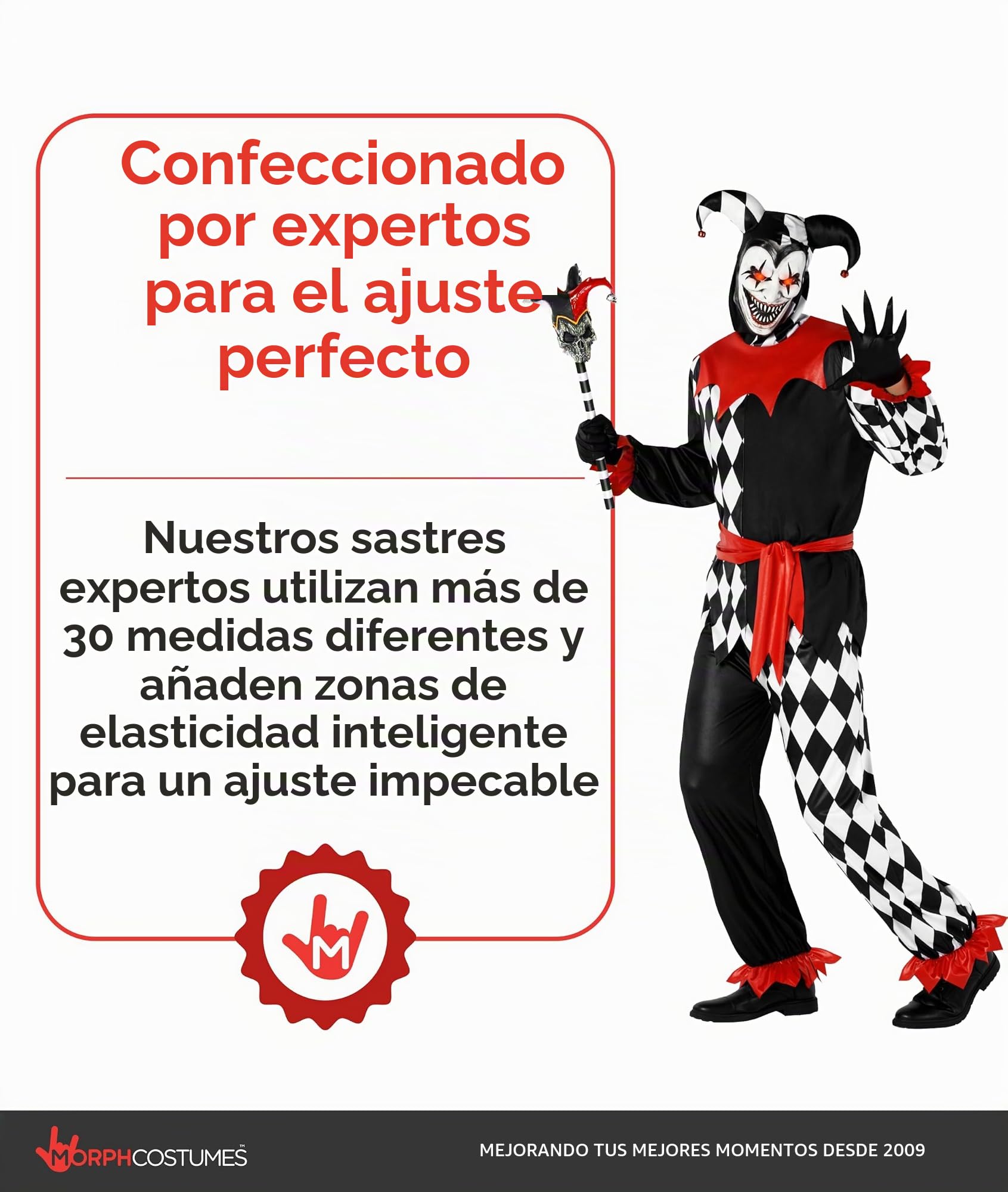 Morph Disfraz Payaso Hombre, Disfraz Terror Halloween Hombre